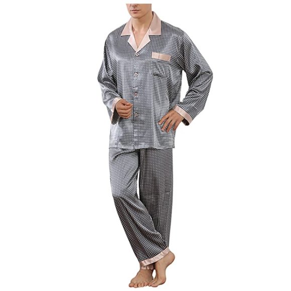 NEW Mens Silky Satin Sleepware